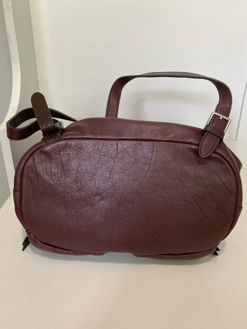 Vera Bradley Gallatin wine leather cargo backpack